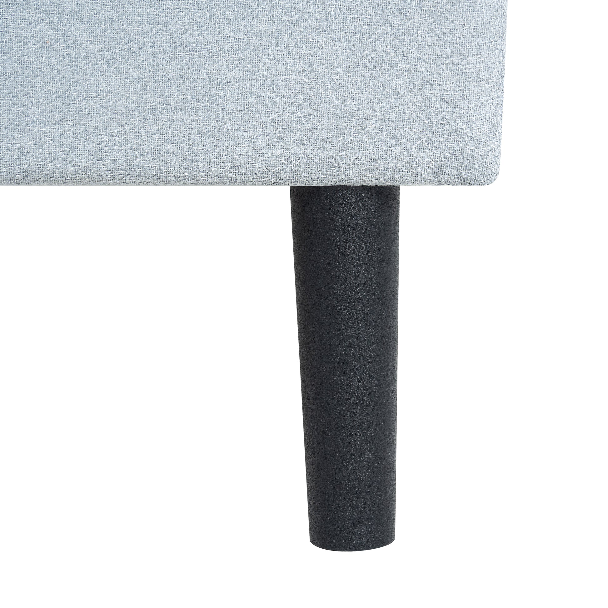 Queen Size Upholstered Platform Bed Frame With Modern Button Tufted Linen Fabric Headboard, No Box Spring Needed, Wood Slat Support, Easy Assembly, Grey Queen Light Grey Linen