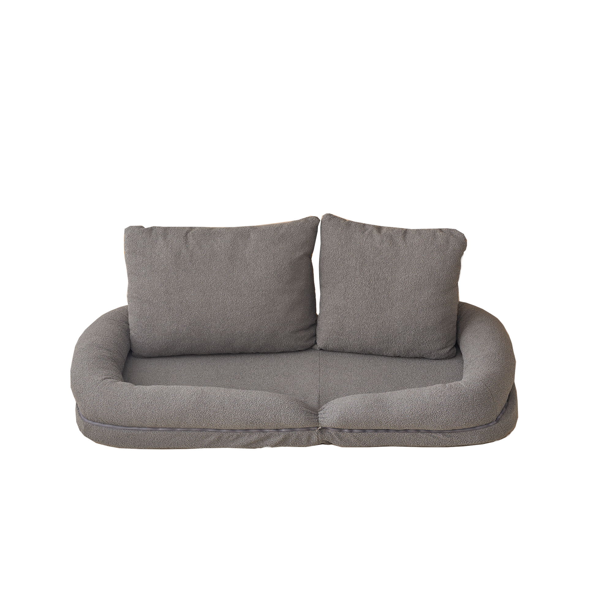 Triple Fold Down Sofa Bed,Gy Grey Metal Cotton Metal