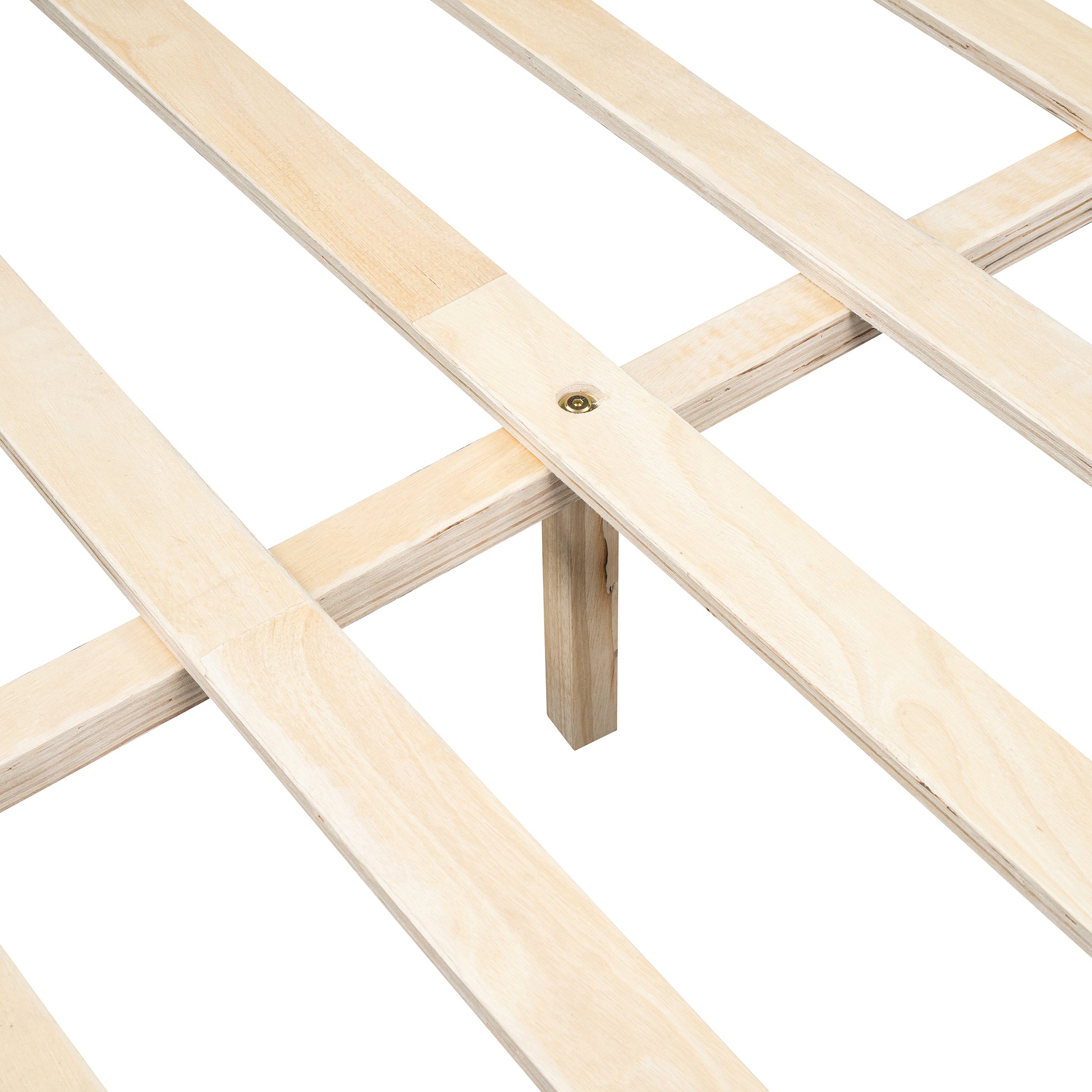 Queen Size Upholstered Platform Bed With Metal Strips, Black Queen Black Pu