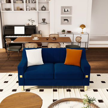 Fx P85 2S Bu 2 Seats Sofa Blue Velvet 2 Seat