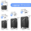 Luggage Sets 4 Piece 14 20 24 28 , Expandable Lightweight Suitcase With 4 Double 360 Degrees Mute Spinner Wheels Pp Materials Durable Tsa Lock Travel Luggage Black Polypropylene