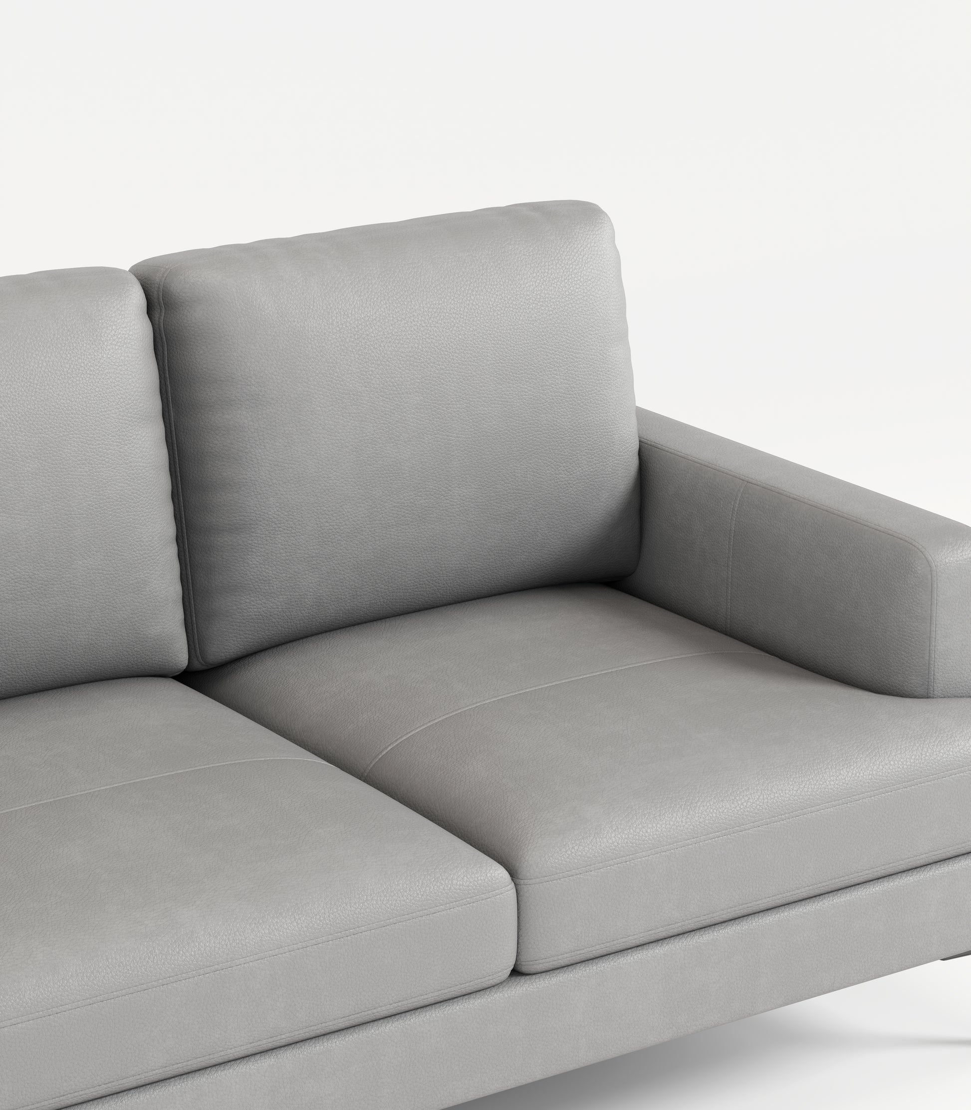 77" Light Gray Luxury Genuine Leather Match Contemporary Sofa With Usb Charger,3 Seats Comfy Coach For Living Room Home Office Light Gray Wood Primary Living Space American Design Foam Genuine Leather 3 Seat