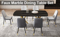 Large Modern Minimalist Rectangular Dining Table With 0.39 