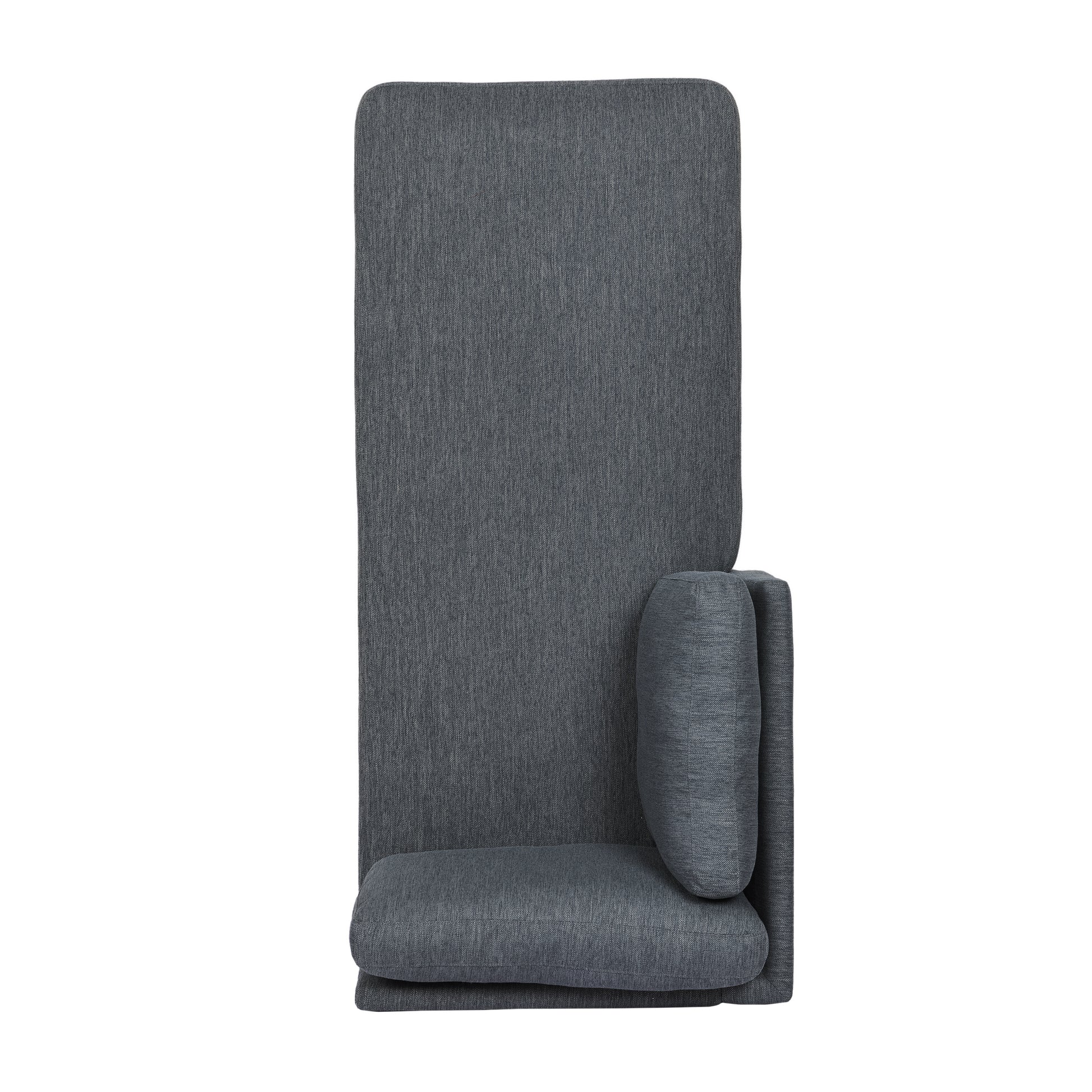 Chaise Lounge Charcoal Fabric