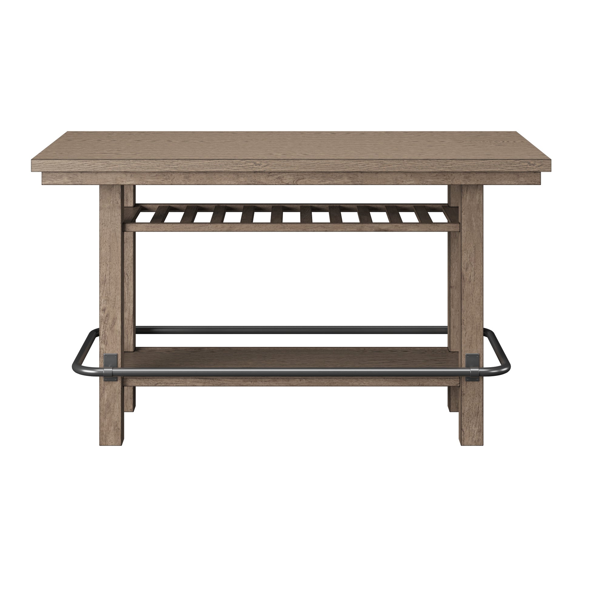 Benti Brown Bar Height Storage Table Brown Solid Wood