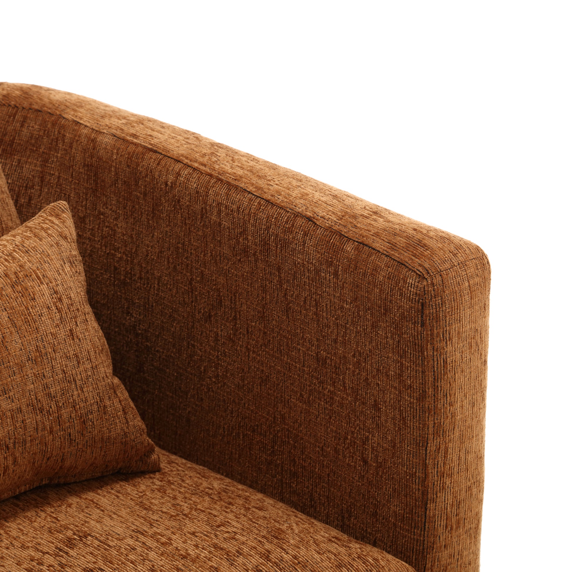 Coolmore Swivel Barrel Chair, Comfy Round Accent Sofa Chair For Living Room, 360 Degree Swivel Barrel Club Chair, Leisure Arm Chair For Nursery, Hotel, Bedroom, Office, Lounge Brown Chenille Brown Primary Living Space Foam Chenille