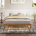 Queen Size Wood Platform Bed Frame 12 Inch Solid Wood Queen Bed Frame With Slat Support, No Box Spring Needed, Easy Assembly Rustic Pine Box Spring Required Queen Natural Wood Brown Wood Brown