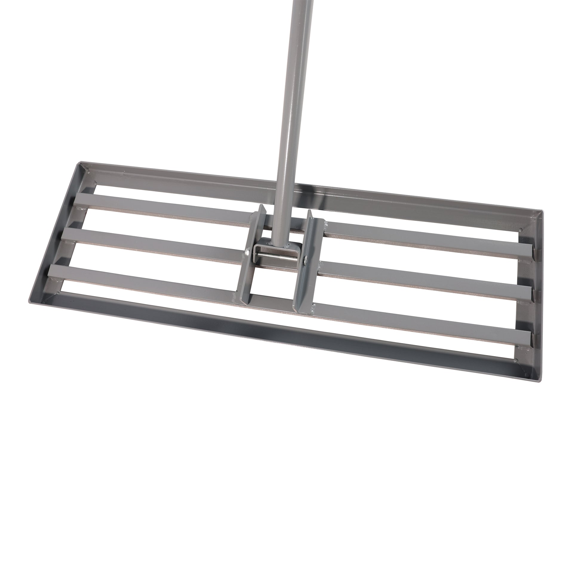 Garden Backyard Farmland Golf Course Compost Sand Leveling With 79.5 Long Handle Heavy Duty Tool Lawn Leveling Rake Grey Iron