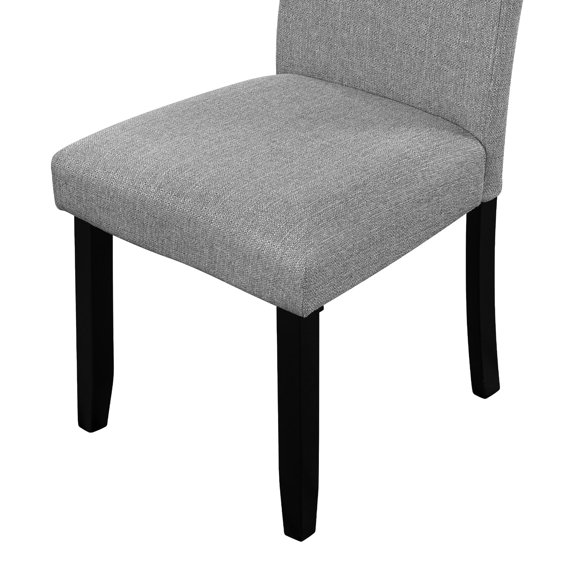 5 Piece Round Dining Table Set, 43 Inch Modern Dining Table And 4 Upholstered Chairs For Dining Room, Kitchen Room, Living Room, Easy Assembly Upholstered Chair Grey Black Dining Room American Design,Farmhouse,Mid Century Modern,Modern Round Round Fabric