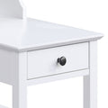 White 3 Shelf Side Table With Usb Charging Dock White White Primary Living Space Drawers Rectangular Wood