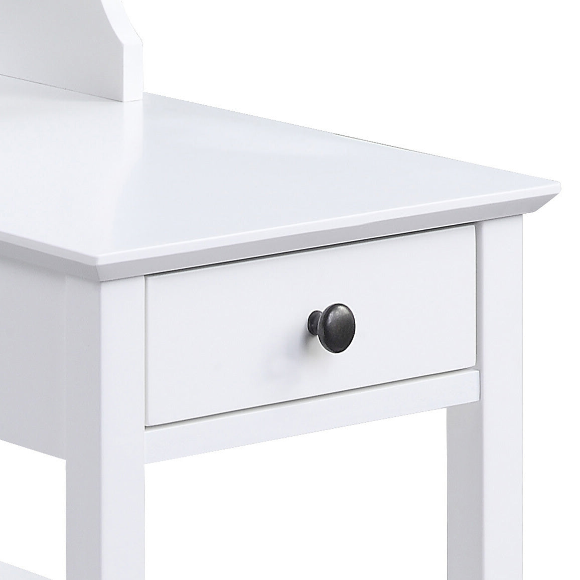 White 3 Shelf Side Table With Usb Charging Dock White White Primary Living Space Drawers Rectangular Wood