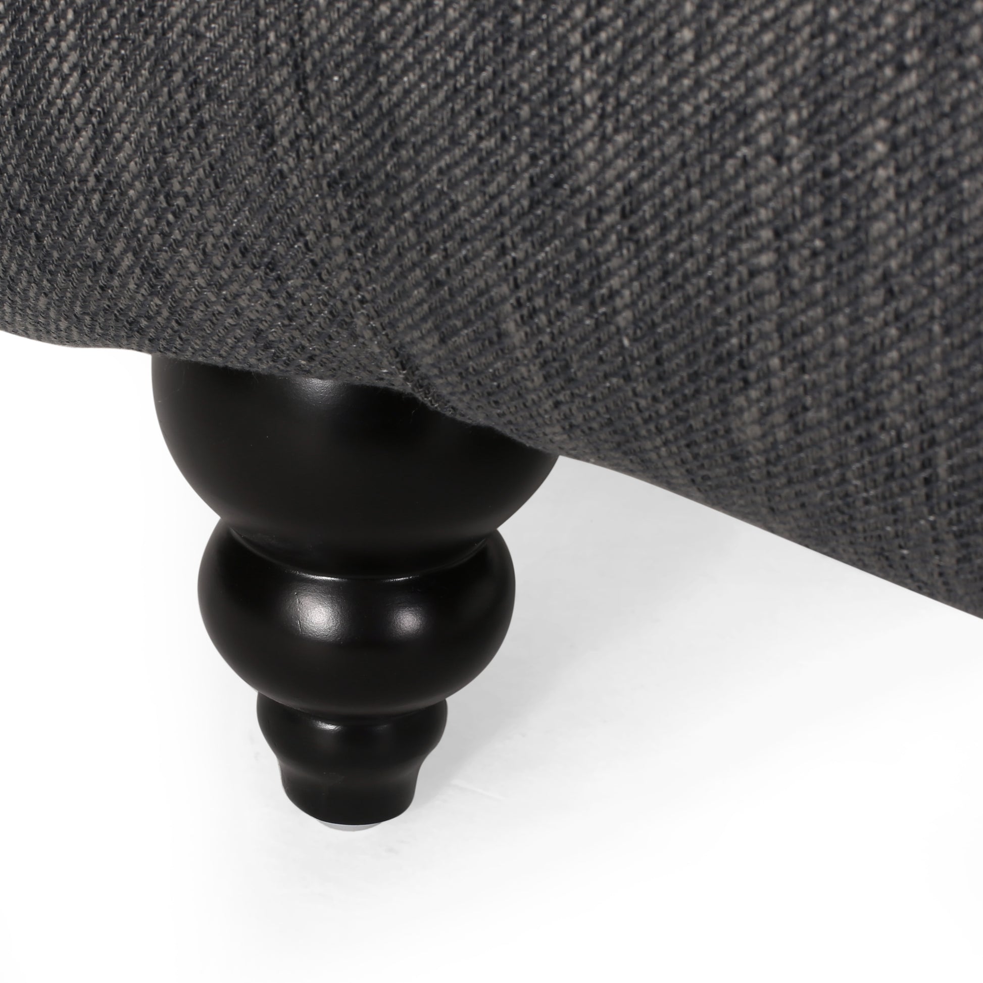 Chaise Lounge Charcoal Fabric 1 Seat