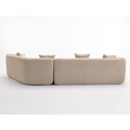 And Upgraded Extended Edition Modular Sofamodern Minimalist Style Sofa, Upholsteredfree Combination, Round Fiber Fabric, Anti Wrinkle Fabric,Dimension Extension,Brown Light Brown Polyester Primary Living Space Medium Soft Tight Back Modern Flared Arms