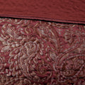5 Piece Jacquard Bedspread Set With Throw Pillows Burdy Queen Queen Burgundy Cotton