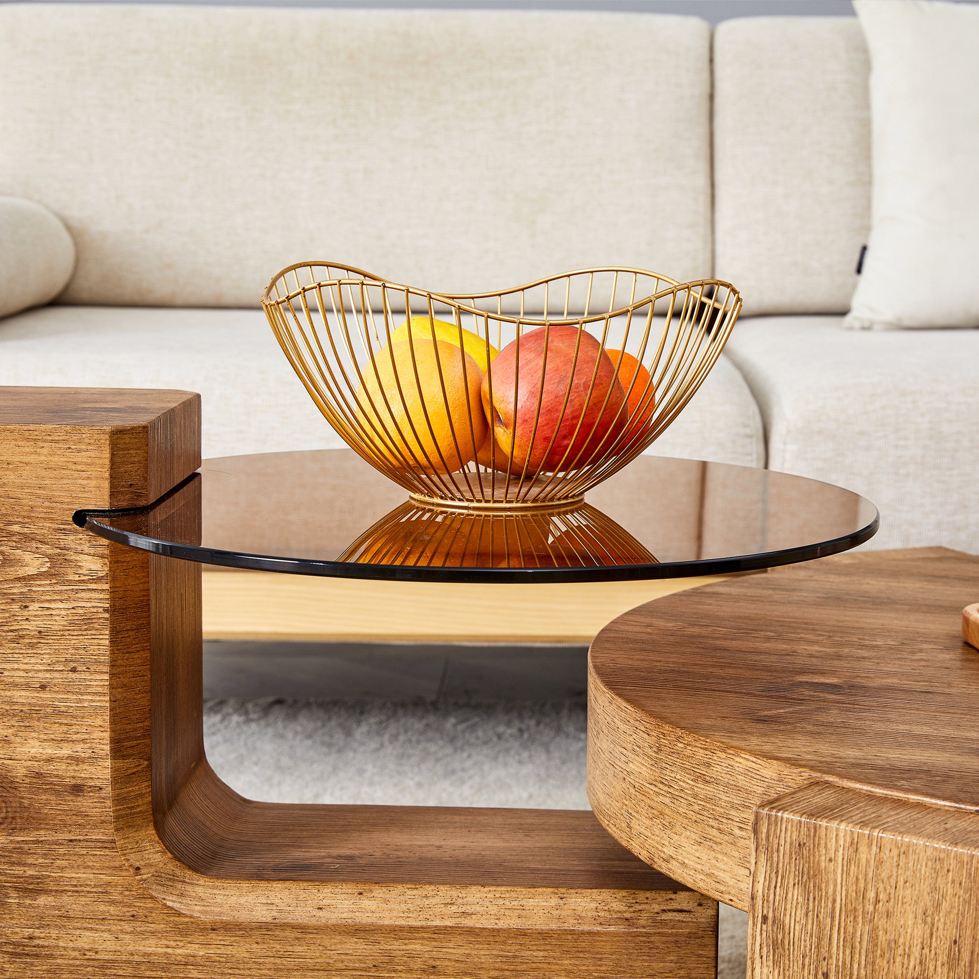 The Detachable Double Decker Coffee Table, The Stylish Design Is More Precious, And The Detachable Design Can Make The Use Of Space More Flexible And Suitable For Various Scenes. Wood Mdf