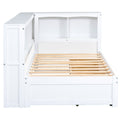Twin Size Daybed With Two Storage Drawers, Storage Cabinets And Usb Ports, White Twin White Solid Wood Mdf