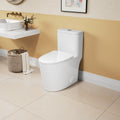 1.1 1.6 Gpf Elongated Comfort Height Floor Mounted One Piece Toiletcupc Certified, Watersense Cetified, Ceramic, White Color, Soft Close Seat White Ceramic