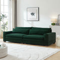 104.72'' Mid Century Sofa Couch Modern Upholstered Couch For Livingroom,Bedroom, Apartment, Home Office Green Green Fabric 4 Seat