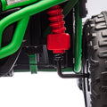24V Two Seater Kids Ride On Utv W Parents Control,400W Super Power,Four Wheel Suspension,Led Light With Rear Searchlight,Bluetooth,Mp3,Music,Rear Storage Space,Speeds 3.73 4.97Mph For Kids Aged 3 . Green 50 99 Lbs Polypropylene