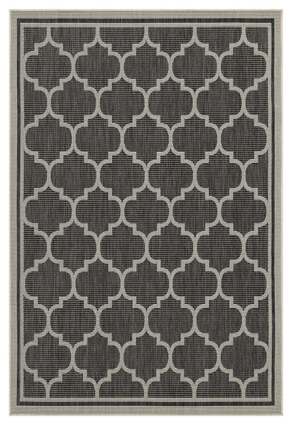 Sunshine Gc Har2005 Anthracite 7 Ft. 10 In. X 10 Ft. 3 In. Indoor Outdoor Area Rug Anthracite Polyester Polypropylene
