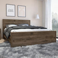 Galanto Full Size Platform Bed Base With Headboard Dark Brown Box Spring Not Required Full Xl Dark Brown Composite Brown Bedroom Modern Bed Frame Particle Board Particle Board