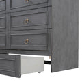 Queen Murphy Bed With Large Drawers,Gray Queen Gray Plywood