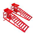 Hydraulic Car Ramps, 2 Pack Car Ramp High Lift, 11000Lbs Automotive Truck Cars Service Ramps, Low Profile Oil Change Ramps With Support Jack For Car Truck Trailer Garage Repair Red Red Industrial