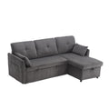 United We Win Furniture, Modular L Shaped Sofa, Modular Long Sofa With Reversible Chaise Lounge, Sofa Bed, Sleeper Sofa, Modular Sofa Combination With Storage Seats. Dark Grey Velvet 4 Seat