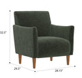 Lexi Green Accent Chair Green Foam Engineered Wood