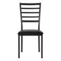 Black Finish Side Chairs Set Of 4 Metal Frame Casual Dining Furniture Black Dining Room Casual Side Chair Metal