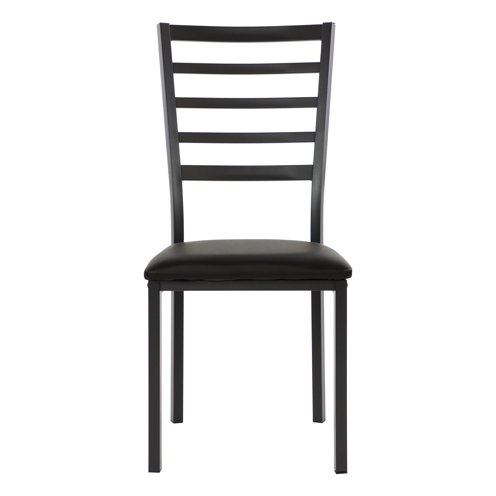 Black Finish Side Chairs Set Of 4 Metal Frame Casual Dining Furniture Black Dining Room Casual Side Chair Metal