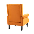 Coolmore Wood Frame Armchair, Modern Accent Chair Lounge Chair With Sturdy Wood Legs For Living Room Bedroom Orange Orange Foam Velvet