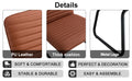 Brown Minimalist Armless Sofa Chair With Pu Backrest And Black Metal Legs, Suitable For Offices, Restaurants, Kitchens, And Bedrooms Brown Metal