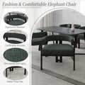 Coolmore Modern Accent Chair Teddy Upholstered Armchair With Open Back 3 Legs Barrel Dining Chair Comfy Side Chair For Living Room Bedroom Dining Room Set Of 2 Emerald Emerald Primary Living Space
