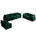 3 Piece Sectional Sofa Oversized Sectional Sofa Comfortable Sectional Sofaone Single Sectional Sofa, One 2 Seater Sofas, One 3 Seater Sofas Green Corduroy Deep Seat Sofa Green Corduroy 6 Seat