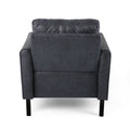 Chair Navy Blue Microfiber 1 Seat