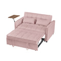 Pink Velvet Loveseat Sofa Bed Pink Wood Tufted Back Square Arms Foam Velvet 2 Seat