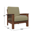The Torrey Chair Beige Brown Rubberwood Wood