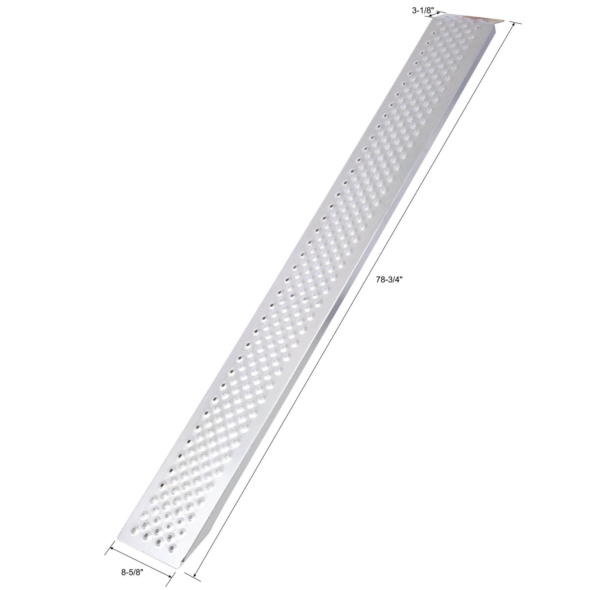 Aluminum Ramps,78"Lx8.5"W Lightweight Loading Ramps,880Lbs Pr Capacity,Atv Ramps For Pickup Trucks,Lawn Mower,Portable Ramp For Motorcycle, Truck, Dirt Bike,Quad,Snow Blower,Golf Cart,2Pcs Silver Aluminium
