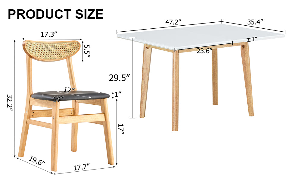 Table And Chair Set. White Sintered Stone Tabletop, Rubberwood Legs, Foldable Computer Desk, Foldable Desk. Solid Wood Dining Chair With Small Curved Backrest And Pu Cushions. Zd 1545 Dx 2361 Wood Seats 6 Wood