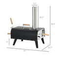 Outsunny Outdoor Pizza Oven With 12
