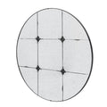 Elk 36 Inch Accent Wall Mirror, Antique Black Round Metal Frame, Baroque Black Iron