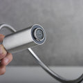 Dax Single Handle Pull Down Kitchen Faucet Brushed Finish Steel Gray Stainless Steel