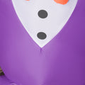 Outsunny 6Ft Inflatable Halloween Decoration Bat, Blow Up Outdoor Led Yard Display, Waterproof Purple Polyester