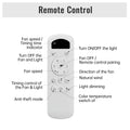 48 Inch Indoor With 5 Black Abs Blades Remote Control Reversible Dc Motor For Living Room Black Abs