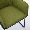 Ts Leisure Chair Dining Chair Dark Green Black Linen