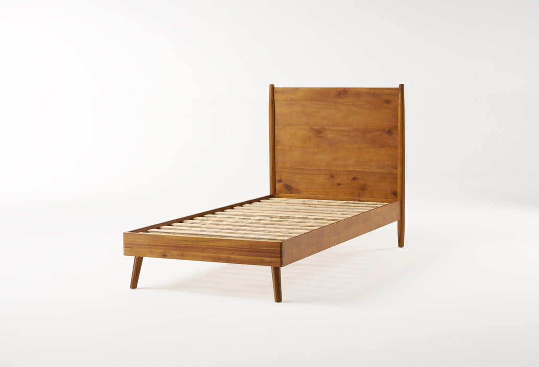 Cohron Solid Wood Platform Bed Twin Xl Bed Twin Xl Natural Acacia Wood