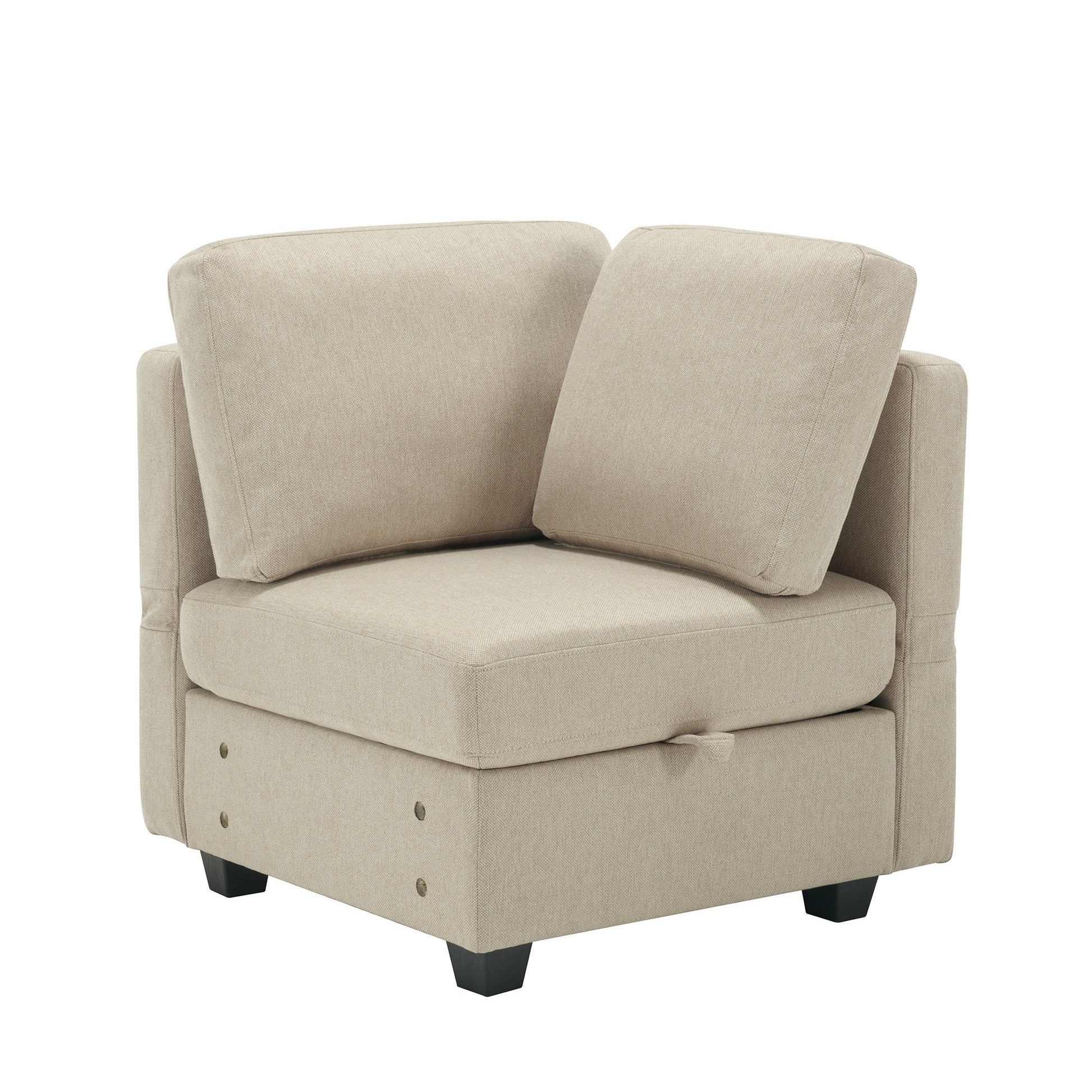 Fabric Modern Modular Sofa Couch With Storage Seats Modular Sectional Sofa 4 Seater Modular Couch For Living Room Beige Beige Polyester 4 Seat