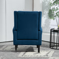 Coolmore Wood Frame Armchair, Modern Accent Chair Lounge Chair With Sturdy Wood Legs For Living Room Bedroom Navy Navy Foam Velvet