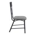 Grey And Sandy Black Side Chair With X Shape Back Set Of 2 Grey Black Primary Living Space Contemporary Fabric Metal